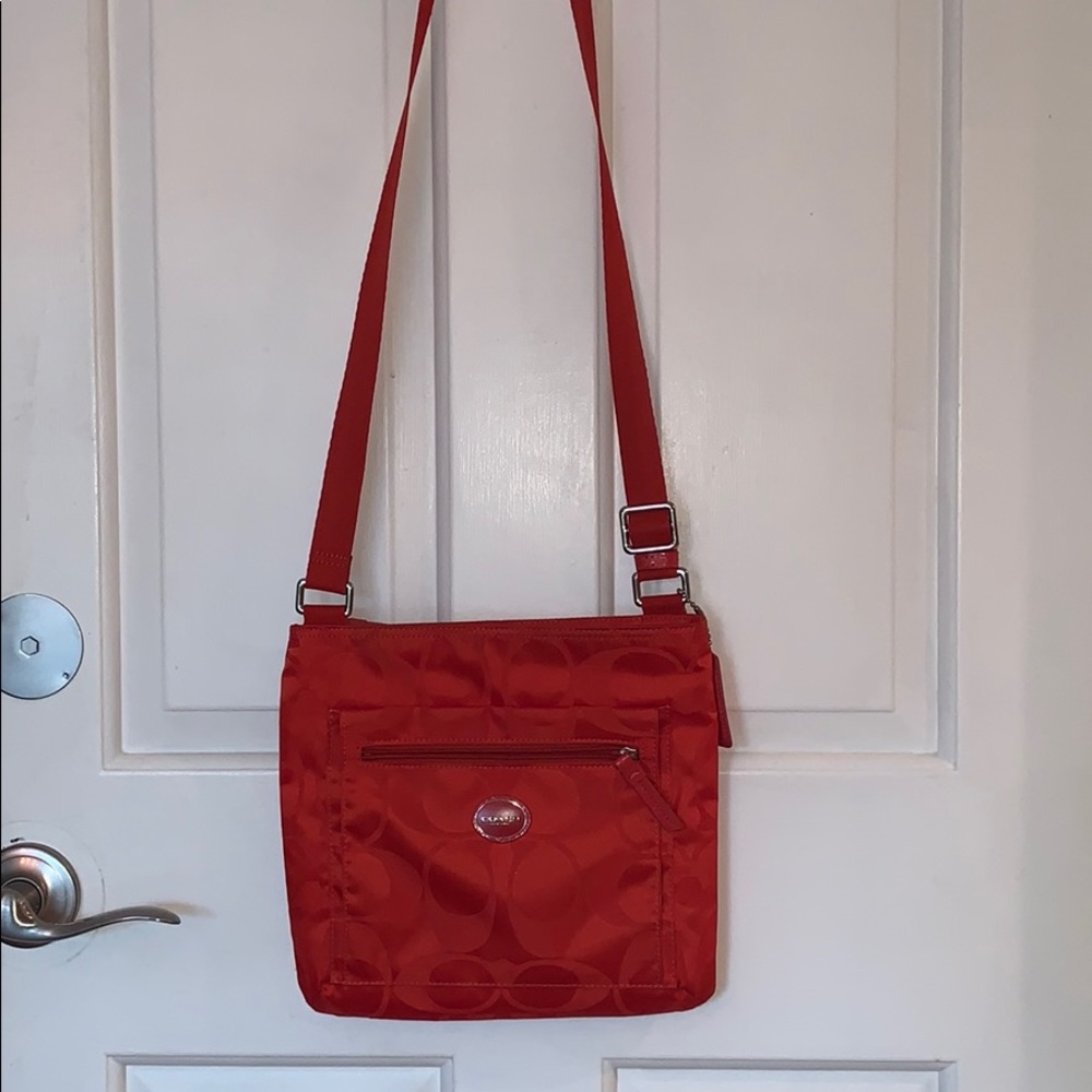 Coach Signature Getaway Nylon Crossbody Bag